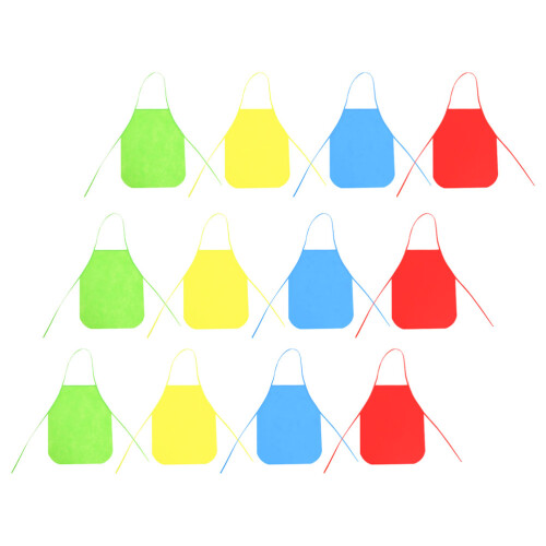36Pcs Multi- Painting and Baking Aprons Disposable Non-Woven 1