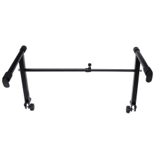 2Sets Zwart Keyboard Stand Verstelbaar Duurzaam Ijzer Met Beschermhoes
