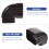 Connecteur Coude Aluminium 90 Noir Pour D'eau 5