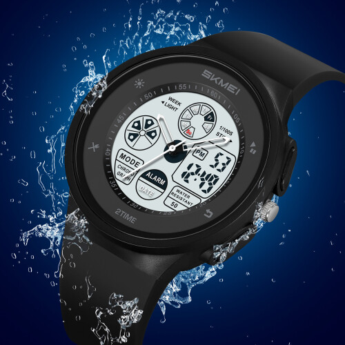 2346 Orologio Digitale 50M, 42x45.2mm, Multicolore 2