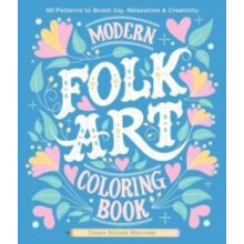 Modern Folk Art Coloring Book by Dawn Nicole Warnaar Paperback Book