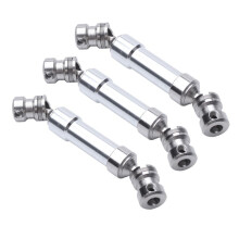 3 Stücke Metall Hinten Mittelantriebswelle CVD Getriebewelle für 1:12 12428 12423 RC Auto Kurzen Kurs Wüste Buggy Off-Road Silber