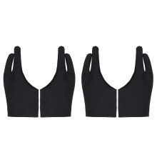 8Stk Künstler 2 Finger Spandex Schwarz Atmungsaktiv