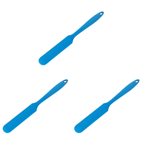 3Stk Silikon-Spatel Set , Hitzebeständig, Ergonomisch Für Backen 1