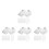 12Sets Kosmetik Mischpaletten Silber Handliches Nail Tool 5