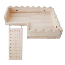 2Sets Hamster Holz Spielplattform Khaki Für Chinchilla Kleintiere