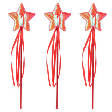 6Stk Star Fairy Wand Rot Party Stab Für Kinder Und Spaß