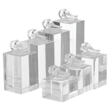 2Ensembles Rack Transparent Présentoir Bijoux Élégant