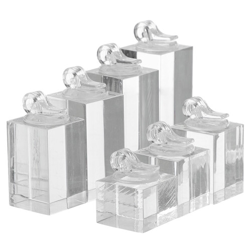 2Ensembles Rack Transparent Présentoir Bijoux Élégant