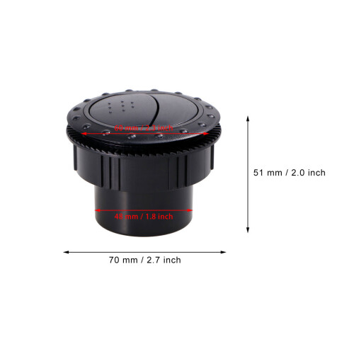 2Stk Universal Auto Luftauslass ABS Schwarz Lüftungsgitter 2