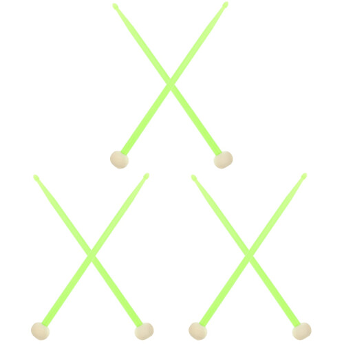 3Paare Komfortable Nylon Percussion Sticks Für Hellgrün 1