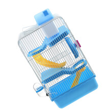 2Stk Hamster- Und Chinchillakäfig Himmelblau Mehrschichtig Mit Zubehör