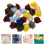 48Stk Mehrfarbige Fluffy Pompons Bastelideen Accessoires 4