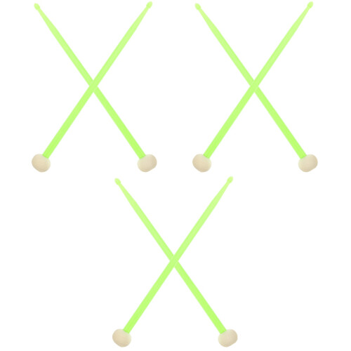 3Paare Komfortable Nylon Percussion Sticks Für Hellgrün 2