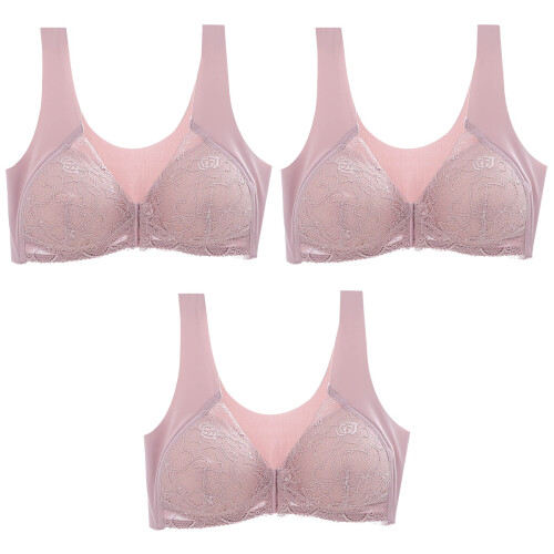 3Stk Frontverschluss Rosa Damen Nahtlos Bügel Komfort 2