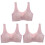 3Stk Frontverschluss Rosa Damen Nahtlos Bügel Komfort 2