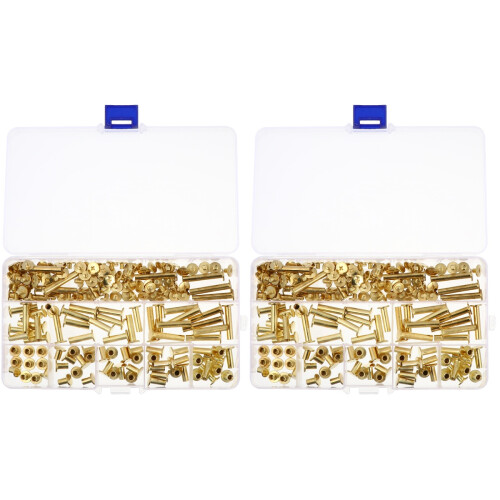 2Sets Set M5 Messing Für Buchbindung Und DIY Lederzubehör 1