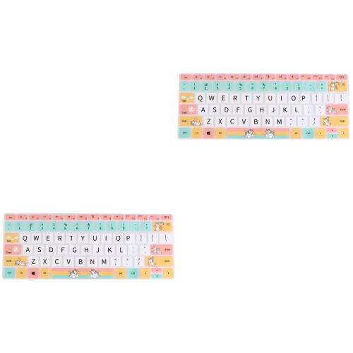 2Stk Silikon Tastaturschutz Bunt Robust Laptop Zubehör Für Computer 2