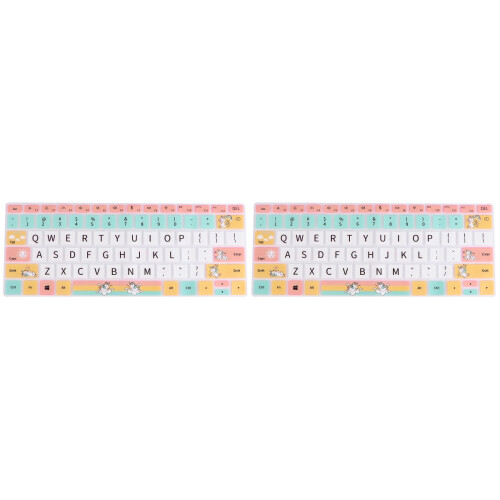 2Stk Silikon Tastaturschutz Bunt Robust Laptop Zubehör Für Computer 1
