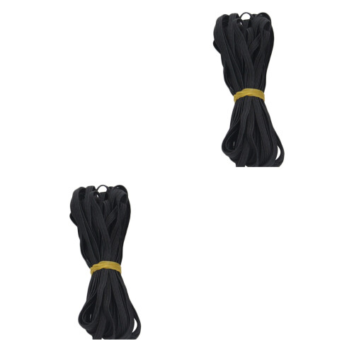 2Stk Schwarze Elastik Schnur Nähband Stretch Band Für 2
