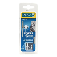 Rapid 5000396 Stainless Steel Rivets 4.8 x 10mm Blister of 50