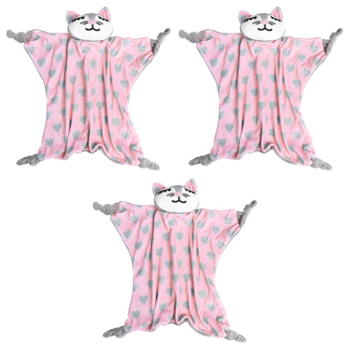 3Stk Baby Lätzchen Mit Kuscheltier Saugfähigem 2