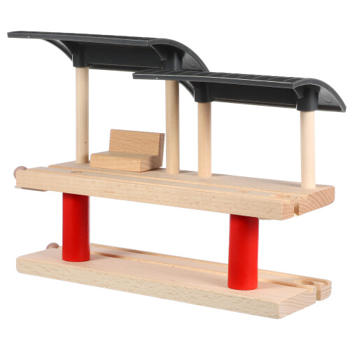 3Ensembles Bois Simulation Gare Train Pour Enfants 1