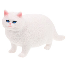 5Pièces Figurines Chats Simulation Plastique Blanches Pour Décor