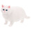 5Pièces Figurines Chats Simulation Plastique Blanches Pour Décor 1