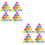 600Pièces Disques Maths Eva Colorés Jouets Educatifs Pour 8