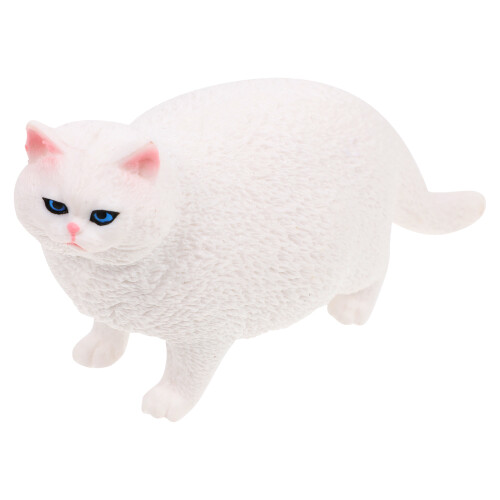 5Pièces Figurines Chats Simulation Plastique Blanches Pour Décor 1