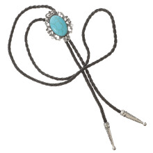 3St Blauwe Bolo Tie Neketketting Vintage Dagelijks Gebruik