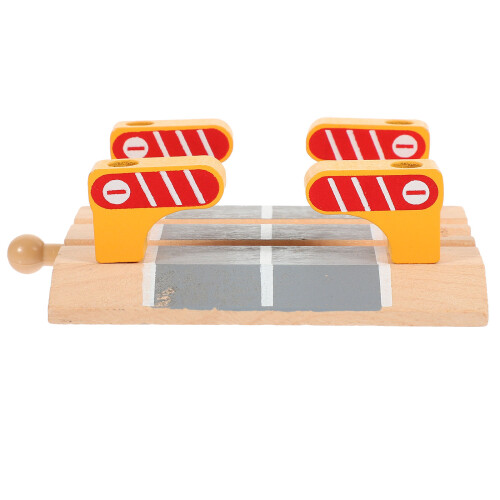 5Pcs Multi Color Wooden Train Railing Barriers for Educational Play