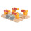 5Pcs Multi Color Wooden Train Railing Barriers for Educational Play 3