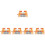 5Pcs Multi Color Wooden Train Railing Barriers for Educational Play 7
