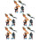 20Pcs Assorted Color Plastic Diver Figures Cute Sand Table Decorations 7