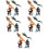 20Pcs Assorted Color Plastic Diver Figures Cute Sand Table Decorations 8