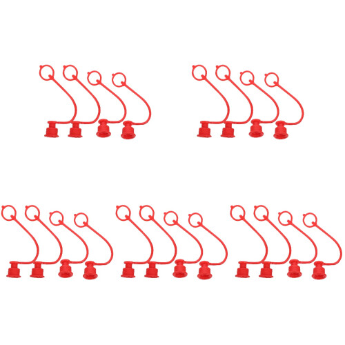 20Pièces Caches Rapides Hydraulique Plastique Rouge Protection Durable 2