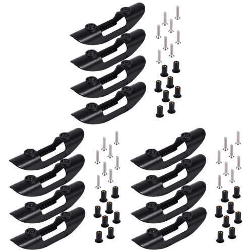 60Pièces Fixations Paddle Kayak En ABS Noir Résistant 1