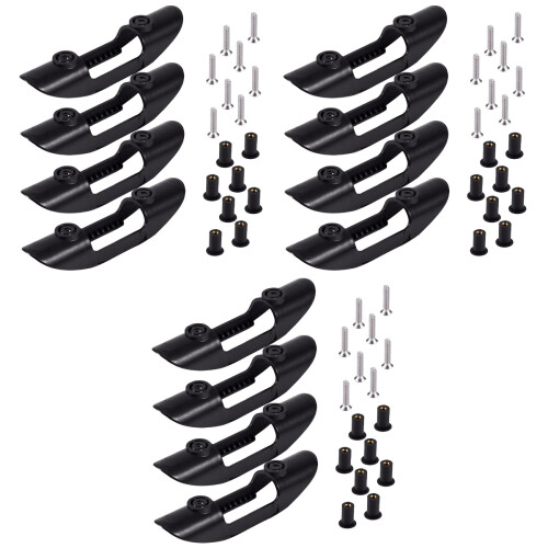 60Pièces Fixations Paddle Kayak En ABS Noir Résistant 2