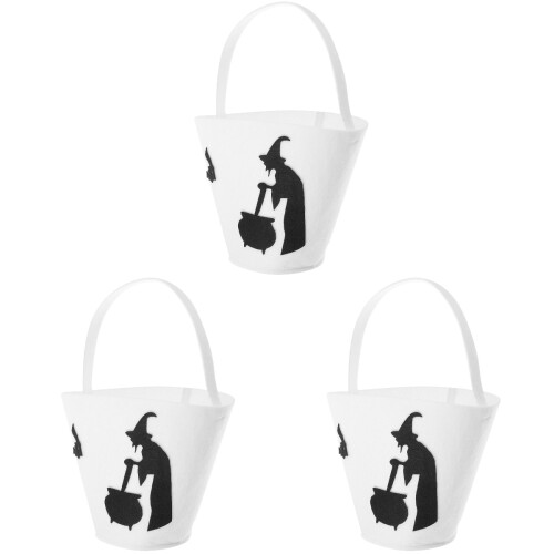 3Pcs Multi-Functional Halloween Candy Bags Felt Tote for Decor 1