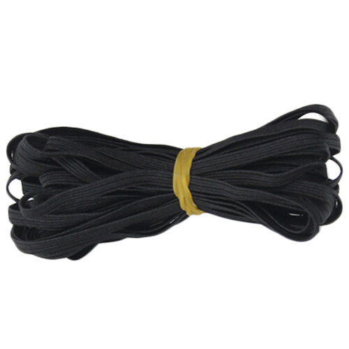 2Pcs Black Knitting Elastic Band Durable Stretch Cord for Sewing Use