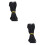 2Pcs Black Knitting Elastic Band Durable Stretch Cord for Sewing Use 7