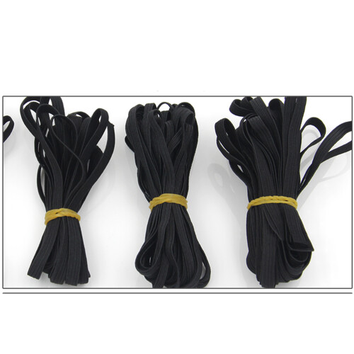 2Pcs Black Knitting Elastic Band Durable Stretch Cord for Sewing Use 1