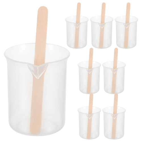 2Ensembles Gobelets Silicone Pour Résine Avec Raclettes Bois Solides 1