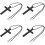 4St Zwarte Auto Hanger Kruis Design Met Lange Levensduur 6