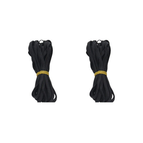 2Pcs Black Knitting Elastic Band Durable Stretch Cord for Sewing Use 2
