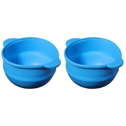 2Pcs Compact Blue Silicone Wax Warmer Liner Melting Pot for Home Use 2