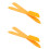 200Pcs Orange Plastic Caulking Spatulas Home Floor Bath Sealant Tools 7