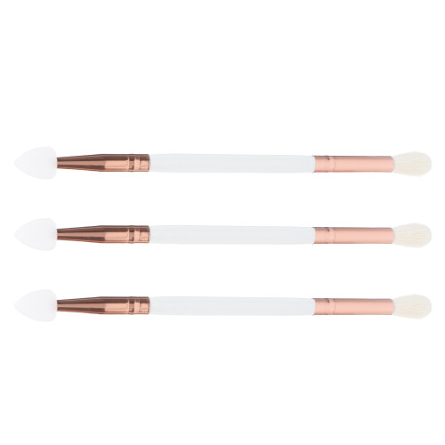 18 Pcs  -End Eyeshadow Brushes Heart Shaped Silicone Eyeshadow Brushes